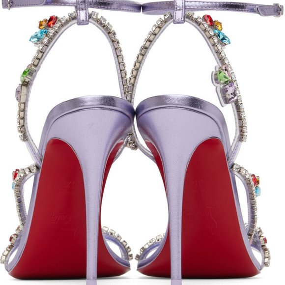 ✨️Limited Edition✨️ CHRISTIAN LOUBOUTIN Joli Queen Crystal Size: 38.5 - Picture 2 of 6